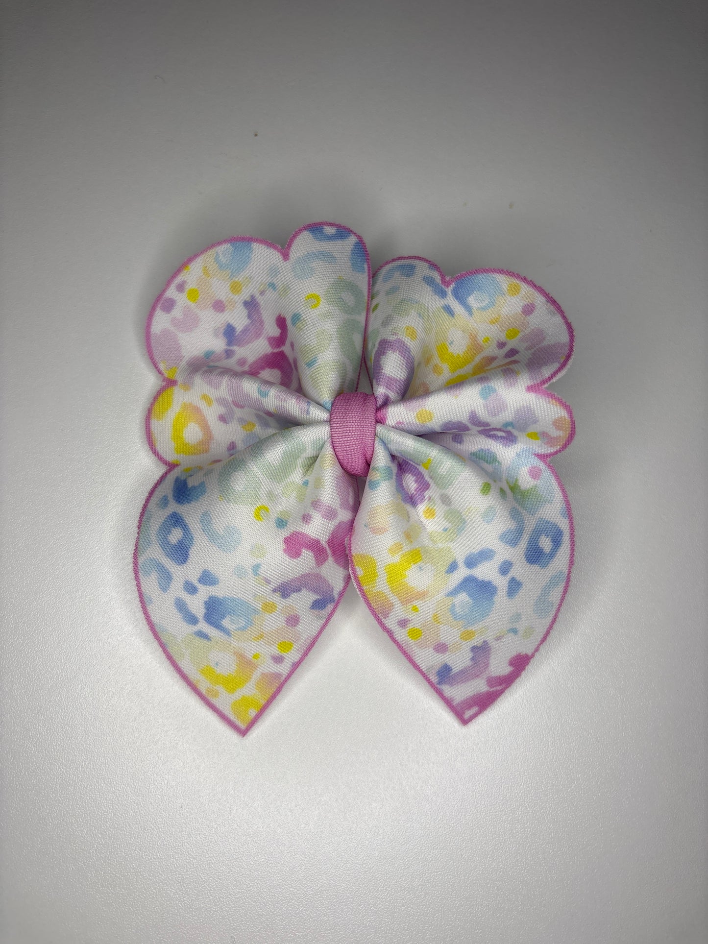Watercolor Leopard Scuba Bow