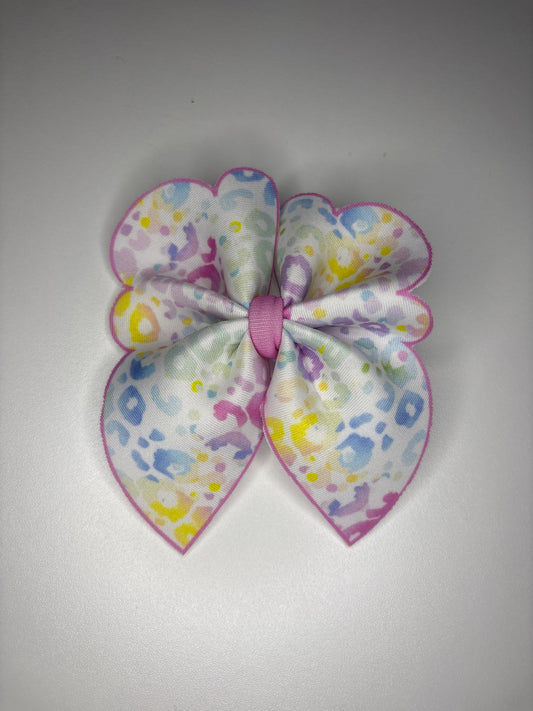 Watercolor Leopard Scuba Bow